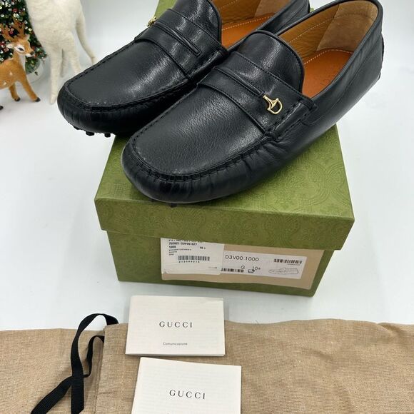 Men’s Gucci horse bit leather driver loafers size 10.5 made in Italy - Picture 8 of 8